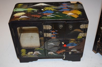 Lot 220 - Three Chinese black lacquered boxes