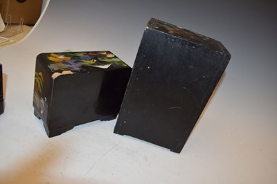 Lot 220 - Three Chinese black lacquered boxes