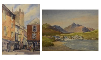 Lot 523 - J.M.Gigg - Watercolour - Glen Rosa, Arran, 24.5cm x 34.5cm