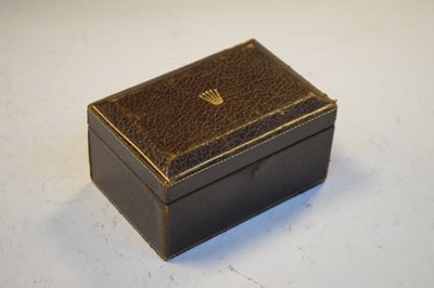 Lot 141 - Rolex - Vintage watch box with a gilt coronet on the brown leatherette