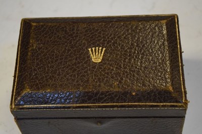 Lot 141 - Rolex - Vintage watch box with a gilt coronet on the brown leatherette