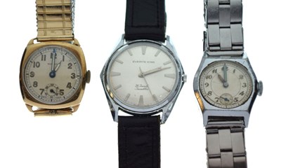 Lot 128 - Gentleman's 9ct gold cased Summit wristwatch, Everite King and vintage wristwatch