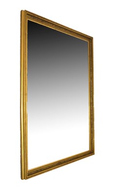 Lot 654 - Large gilt beveled edged mirror