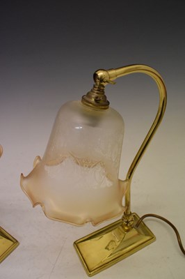 Lot 599 - Pair of Christopher Wray gilt metal desk lights