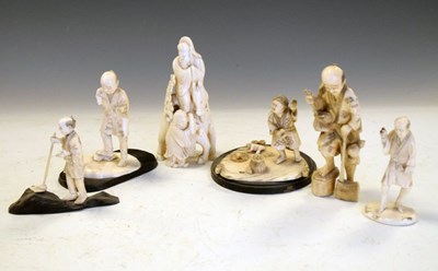 Lot 231 - Group of Japanese ivory okimono