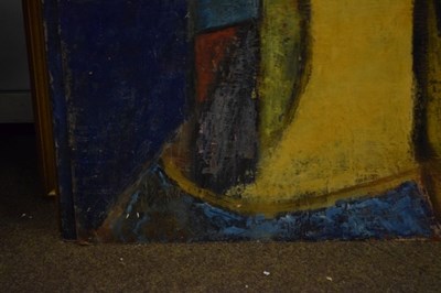 Lot 397 - Audrey Lewis-Hopkins - Oil on board - Abstract Study