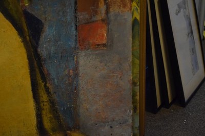 Lot 397 - Audrey Lewis-Hopkins - Oil on board - Abstract Study