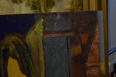 Lot 397 - Audrey Lewis-Hopkins - Oil on board - Abstract Study