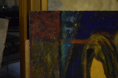 Lot 397 - Audrey Lewis-Hopkins - Oil on board - Abstract Study