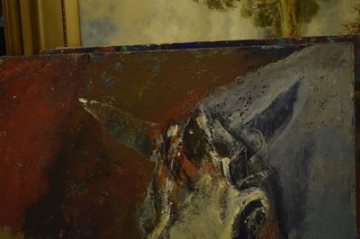Lot 643 - Audrey Lewis-Hopkins - Oil on board - Study of a Horse