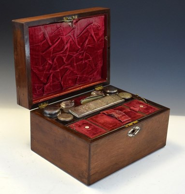 Lot 256 - Victorian rosewood dressing/vanity box etc