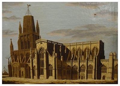 Lot 495 - English School - 19th Century, Oil on canvas, 'South  East View of Redcliffe Church, Bristol'