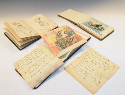 Lot 303 - Three albums of sketches, poems, etc