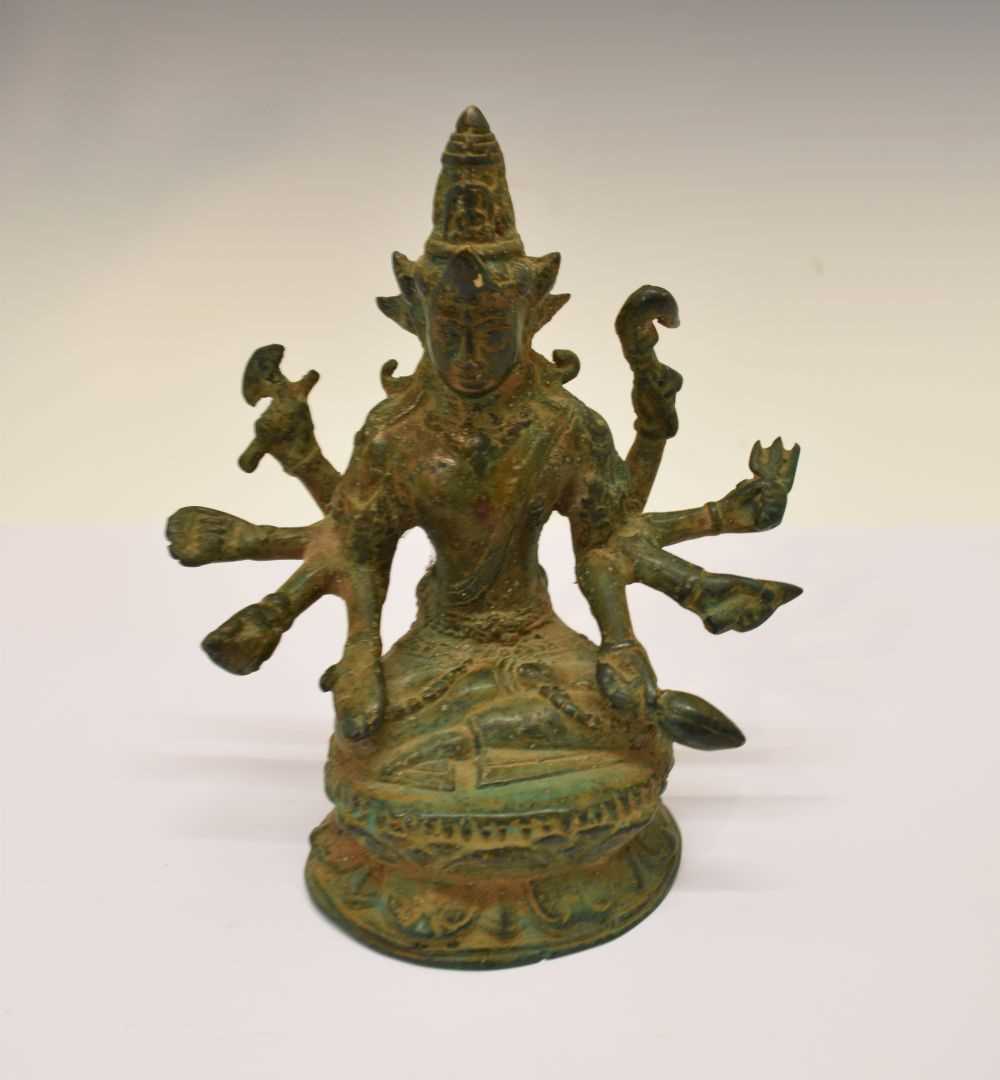 Lot 246 - Sino Tibetan bronze of Usnisavijaya