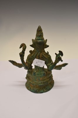 Lot 246 - Sino Tibetan bronze of Usnisavijaya