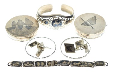 Lot 79 - Assorted Egyptian white metal jewellery