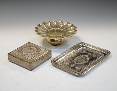 Lot 190 - Three items Middle Eastern white metal