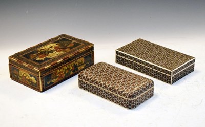 Lot 221 - Three inlaid Middle Eastern boxes