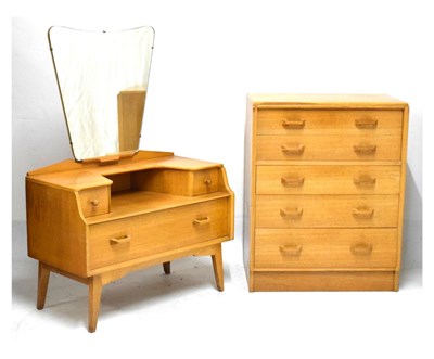 Lot 691 - G-plan chest of five drawers together with an en-suite dressing table