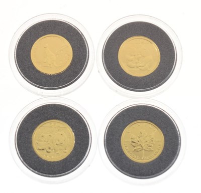 Lot 138 - Coins - two Chinese 20 Yuan 1/20oz gold coins 2009 and 2010 together with