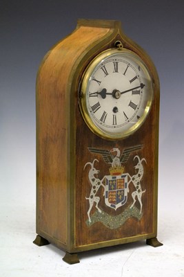 Lot 434 - Inlaid lancet clock