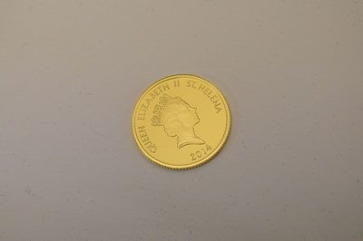 Lot 125 - Coins - St Helena Elizabeth II gold half Mohur Coin, 2014