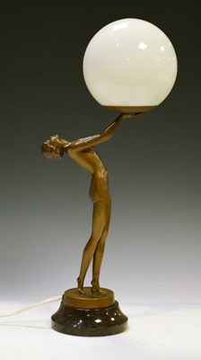 Lot 230 - Reproduction Art Deco-style lamp