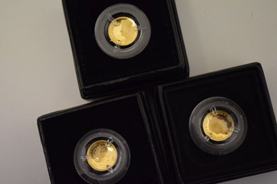 Lot 139 - Coins - Ten Tristan da Cunha Elizabeth II 'Fabula Aurum' Half Crown Gold Coins
