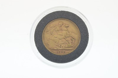 Lot 113 - Coins - Victorian Veiled Head gold Sovereign, 1899