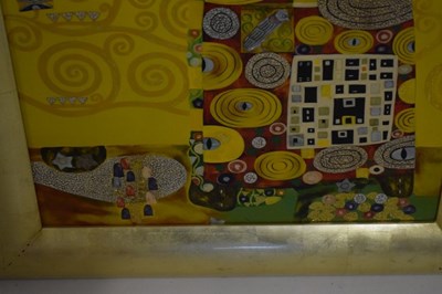 Lot 515 - After Gustav Klimt - Vietnamese lacquer, eggshell and mother-of-pearl print