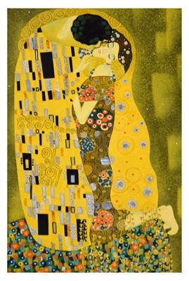 Lot 453 - After Gustav Klimt  - Vietnamese eggshell and lacquer print