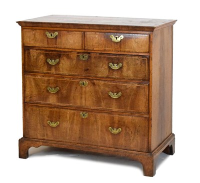 Lot 463 - George II inlaid walnut chest of drawers