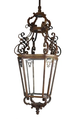 Lot 454 - Antique style hall lantern