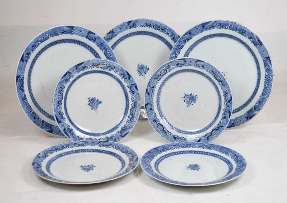 Lot 224 - Set of seven Chinese chargers and plates