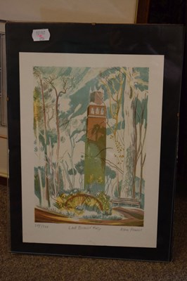 Lot 501 - Alan Powers - Limited edition coloured print - Lord Berner's Folly, 209/500