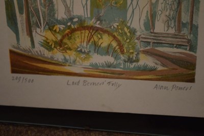Lot 501 - Alan Powers - Limited edition coloured print - Lord Berner's Folly, 209/500