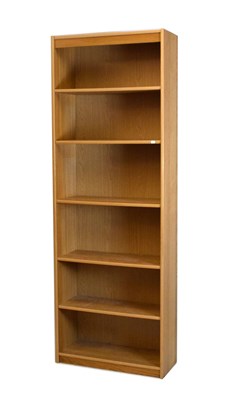 Lot 467 - Modern oak open front bookcase