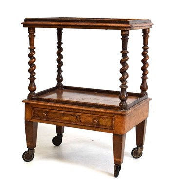 Lot 550 - Victorian two-tier walnut what-not