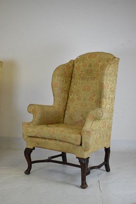 Lot 479 - George III wing back armchair