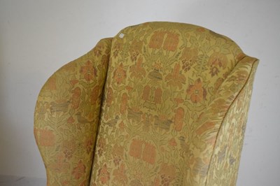 Lot 479 - George III wing back armchair