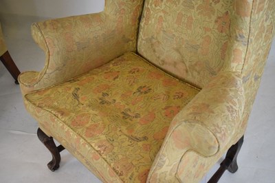 Lot 479 - George III wing back armchair