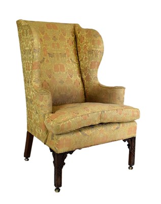 Lot 478 - George III wing back armchair