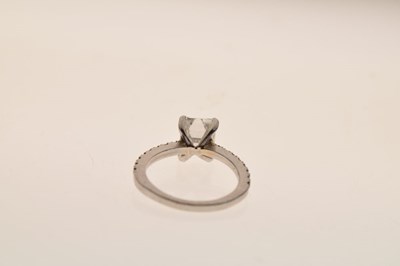 Lot 13 - Fine quality diamond ring, principal stone assessed as 2.01cts
