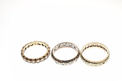 Lot 48 - Three eternity rings