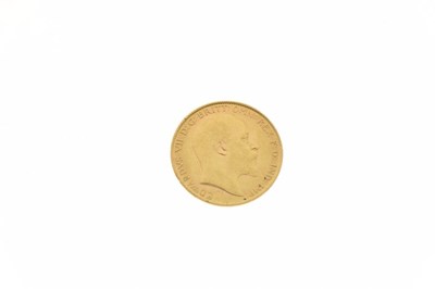 Lot 120 - Gold coin - Edward VII half sovereign, 1909