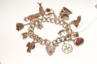 Lot 56 - Silver charm bracelet