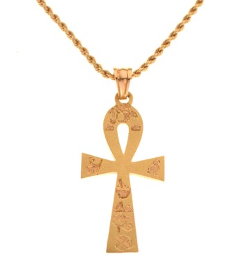Lot 84 - Egyptian gold Ankh pendant