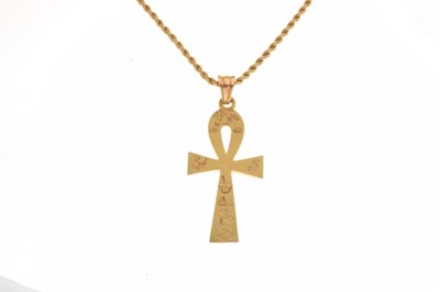 Lot 84 - Egyptian gold Ankh pendant