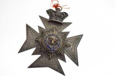 Lot 144 - Silver 'Buffs' medal, coin bracelet and vesta