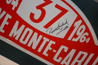 Lot 183 - Racing Interest - Paddy Hopkirk signed rally sign